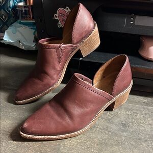 Madewell The Brady Lowcut Bootie - Dark Cabernet - Womens 7